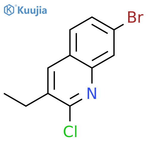 7-Bromo-2-chloro-3-ethylquinoline structure