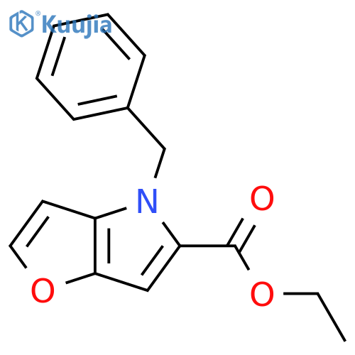 4H-Furo[3,2-b]pyrrole-5-carboxylic acid, 4-(phenylmethyl)-, ethyl ester structure