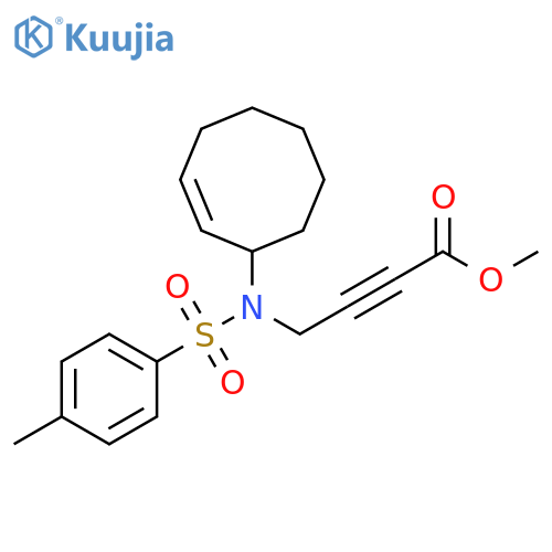 2-Butynoic acid, 4-[2-cycloocten-1-yl[(4-methylphenyl)sulfonyl]amino]-,methyl ester structure