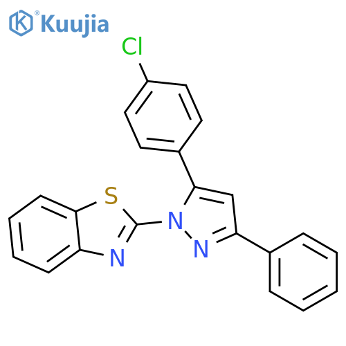 Benzothiazole, 2-[5-(4-chlorophenyl)-3-phenyl-1H-pyrazol-1-yl]- structure