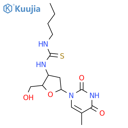 3'-[(butylcarbamothioyl)amino]-3'-deoxythymidine structure