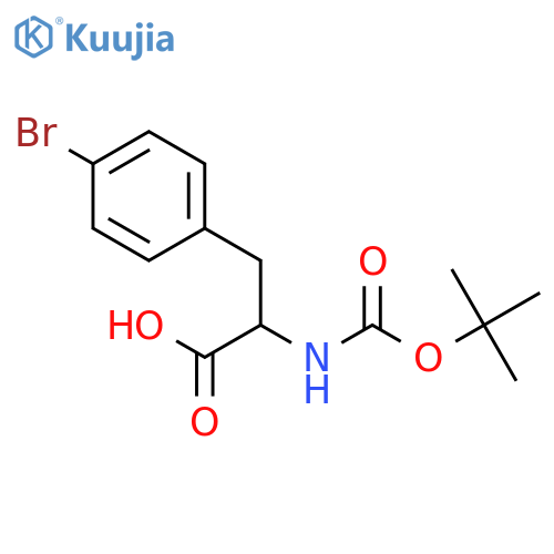 3-(4-bromophenyl)-2-{[(tert-butoxy)carbonyl]amino}propanoic acid structure