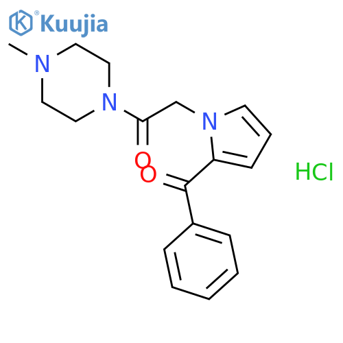 2-(2-benzoyl-1H-pyrrol-1-yl)-1-(4-methylpiperazin-1-yl)ethanone hydrochloride (1:1) structure