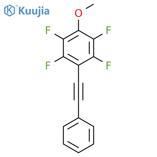 Benzene, 1,2,4,5-tetrafluoro-3-methoxy-6-(phenylethynyl)- structure