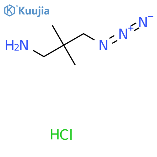 3-Azido-2,2-dimethylpropan-1-amine hydrochloride structure
