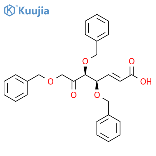2-Heptenoic acid, 6-oxo-4,5,7-tris(phenylmethoxy)-, [S-[R*,S*-(E)]]- (9CI) structure