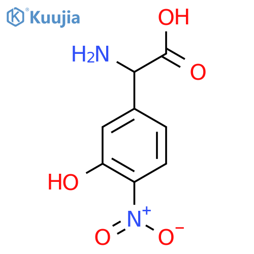 2-amino-2-(3-hydroxy-4-nitrophenyl)acetic acid structure