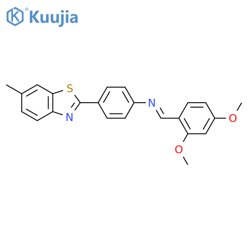 (1E)-1-(2,4-dimethoxyphenyl)-N-4-(6-methyl-1,3-benzothiazol-2-yl)phenylmethanimine structure