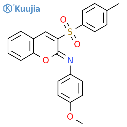 (2Z)-N-(4-methoxyphenyl)-3-(4-methylbenzenesulfonyl)-2H-chromen-2-imine structure