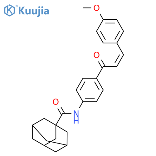 N-{4-(2Z)-3-(4-methoxyphenyl)prop-2-enoylphenyl}adamantane-1-carboxamide structure