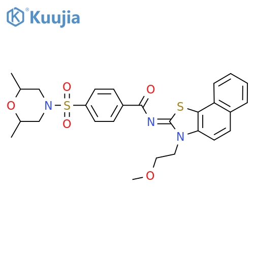 4-(2,6-dimethylmorpholin-4-yl)sulfonyl-N-(2Z)-3-(2-methoxyethyl)-2H,3H-naphtho2,1-d1,3thiazol-2-ylidenebenzamide structure