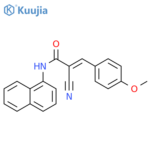(2E)-2-Cyano-3-(4-methoxyphenyl)-N-1-naphthalenyl-2-propenamide structure