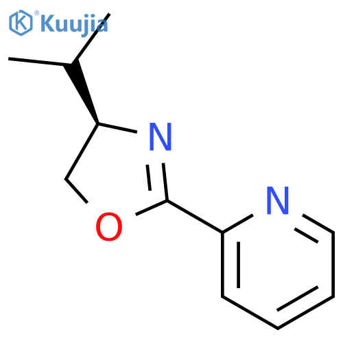 2-[(4R)-4,5-Dihydro-4-(1-methylethyl)-2-oxazolyl]pyridine structure