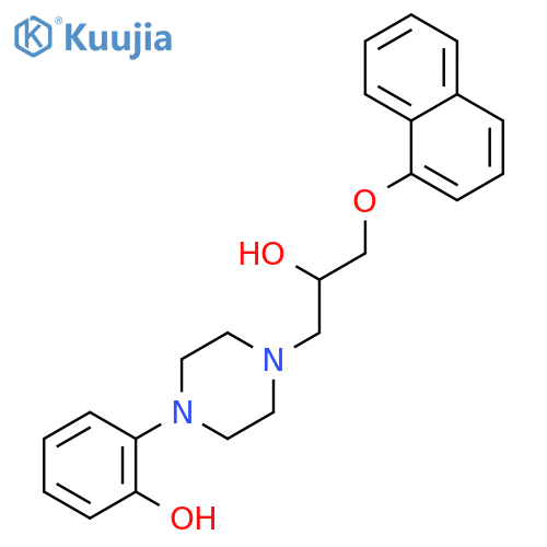 2-[4-(2-hydroxy-3-naphthalen-1-yloxy-propyl)piperazin-1-yl]phenol structure