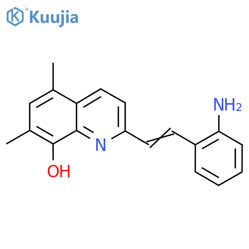 2-2-(2-Aminophenyl)vinyl-5,7-dimethylquinolin-8-ol structure