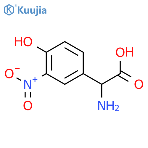 2-Amino-2-(4-hydroxy-3-nitrophenyl)acetic acid structure