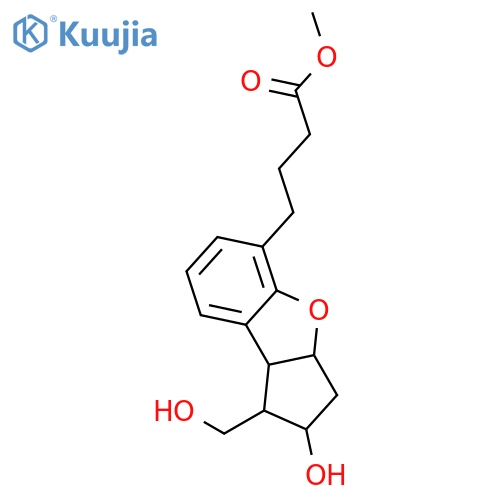 1H-Cyclopenta[b]benzofuran-5-butanoic acid, 2,3,3a,8b-tetrahydro-2-hydroxy-1-(hydroxymethyl)-, methyl ester, (1S,2R,3aS,8bS)- structure