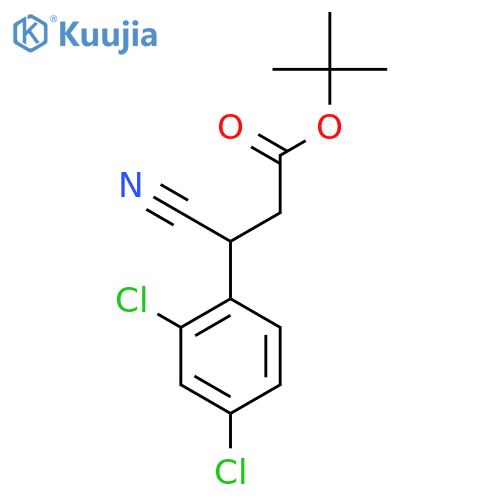 Tert-butyl 3-cyano-3-(2,4-dichlorophenyl)propanoate structure