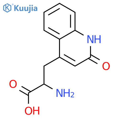 4-Quinolinepropanoicacid, a-amino-1,2-dihydro-2-oxo-,hydrochloride (1:1) structure