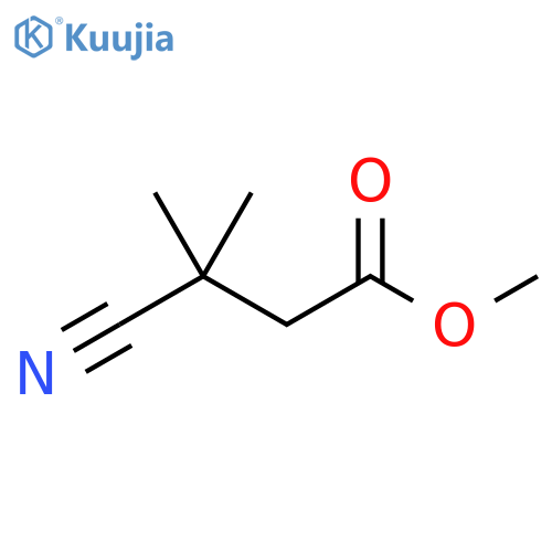 methyl 3-cyano-3,3-dimethylpropanoate structure