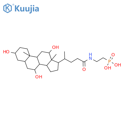 2-[4-[(3R,7R,10S,12S,13R,17R)-3,7,12-trihydroxy-10,13-dimethyl-2,3,4,5,6,7,8,9,11,12,14,15,16,17-tetradecahydro-1H-cyclopenta[a]phenanthren-17-yl]pentanoylamino]ethylphosphonic acid structure