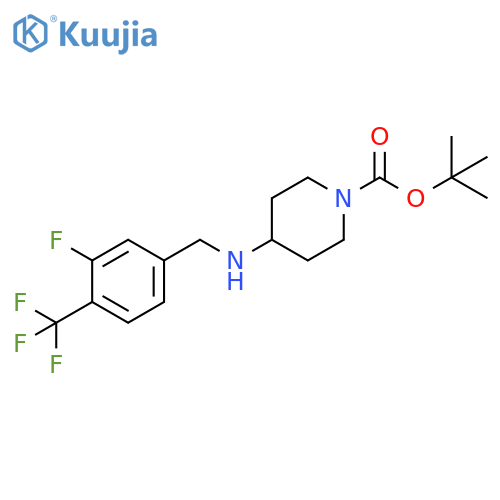 tert-Butyl 4-[3-fluoro-4-(trifluoromethyl)benzylamino]piperidine-1-carboxylate structure
