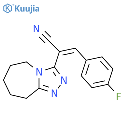 (2Z)-3-(4-fluorophenyl)-2-{5H,6H,7H,8H,9H-1,2,4triazolo4,3-aazepin-3-yl}prop-2-enenitrile structure