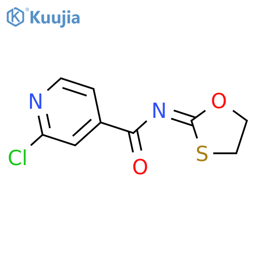4-Pyridinecarboxamide, 2-chloro-N-1,3-oxathiolan-2-ylidene- structure