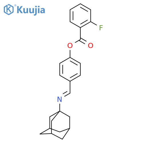 4-(1E)-(adamantan-1-yl)iminomethylphenyl 2-fluorobenzoate structure