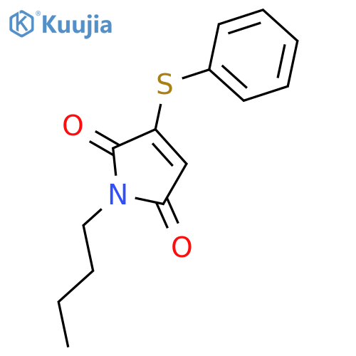 1H-Pyrrole-2,5-dione, 1-butyl-3-(phenylthio)- structure
