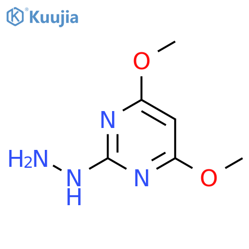 2-hydrazinyl-4,6-dimethoxypyrimidine structure