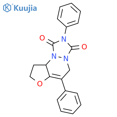 1H-Furo[3,2-c][1,2,4]triazolo[1,2-a]pyridazine-1,3(2H)-dione, 5,8,9,9a-tetrahydro-2,6-diphenyl- structure