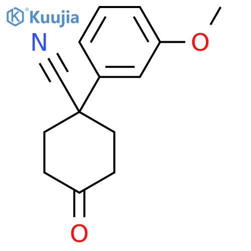 1-(3-Methoxyphenyl)-4-oxocyclohexanecarbonitrile structure