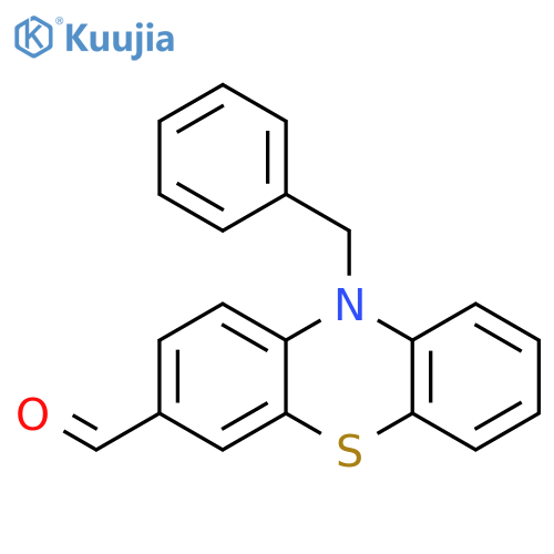 10H-Phenothiazine-3-carboxaldehyde, 10-(phenylmethyl)- structure