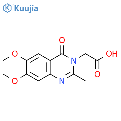 (6,7-Dimethoxy-2-methyl-4-oxo-4H-quinazolin-3-yl)-acetic acid structure