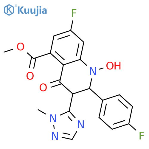 methyl 7-fluoro-2-(4-fluorophenyl)-1-hydroxy-3-(1-methyl-1H-1,2,4-triazol-5-yl)-4-oxo-1,2,3,4- tetrahydroquinoline-5-carboxylate structure