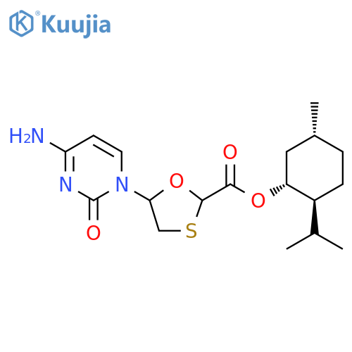 rac-cis-Lamivudine Acid (1R,2S,5R)-5-Methyl-2-isopropylcyclohexyl Ester (Mixture of 2 Diastereomers) structure