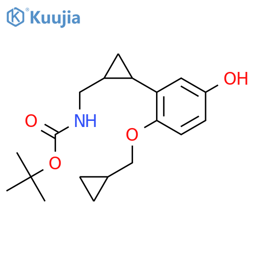 tert-Butyl (((1R,2R)-2-(2-(Cyclopropylmethoxy)-5-hydroxyphenyl)cyclopropyl)methyl)carbamate structure