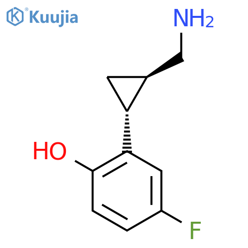 rac-2-(1R,2R)-2-(aminomethyl)cyclopropyl-4-fluorophenol structure