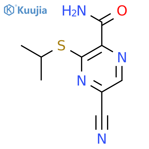 Pyrazinecarboxamide, 5-cyano-3-[(1-methylethyl)thio]- structure