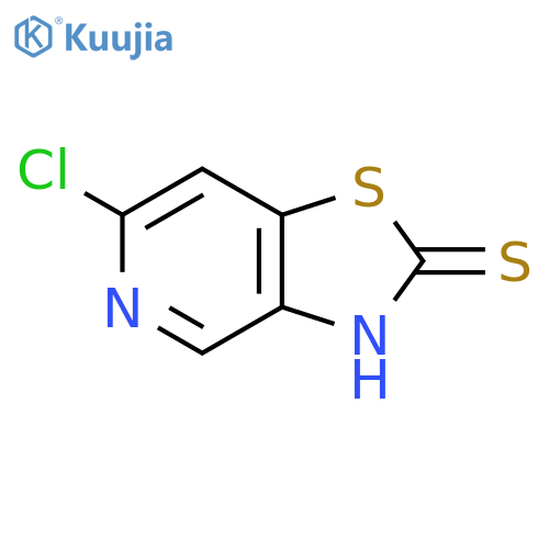 6-chloro-3H-[1,3]thiazolo[4,5-c]pyridine-2-thione structure