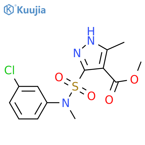 methyl 3-[(3-chlorophenyl)methylsulfamoyl]-5-methyl-1H-pyrazole-4-carboxylate structure