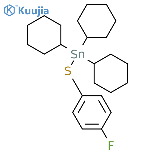 Stannane, tricyclohexyl[(4-fluorophenyl)thio]- structure