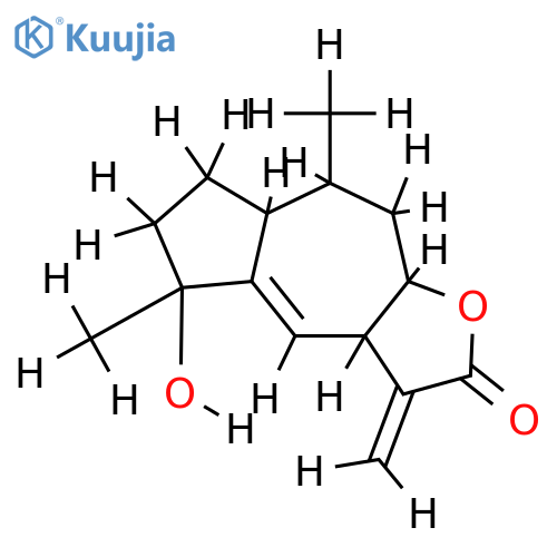 4alpha-Hydroxy-1alpha,10betaH-guaia-5,11(13)-dien-12,8alpha-olide structure