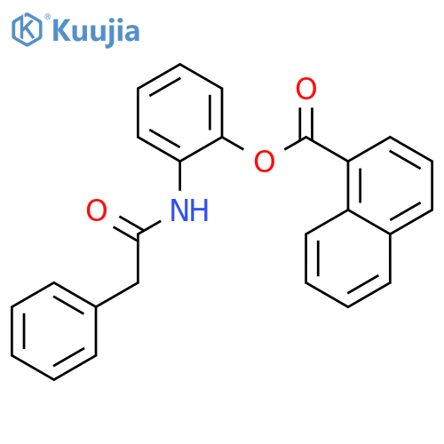1-Naphthalenecarboxylic acid, 2-[(phenylacetyl)amino]phenyl ester structure