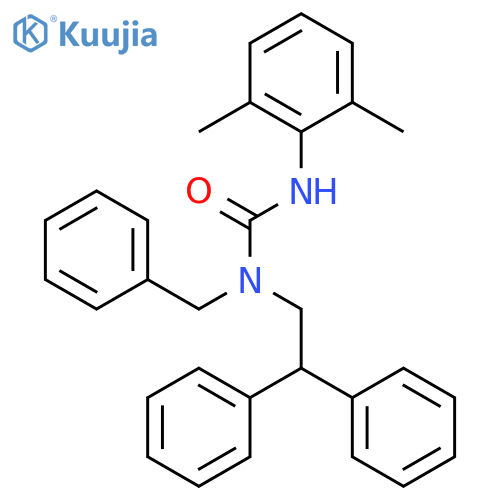 Urea, N'-(2,6-dimethylphenyl)-N-(2,2-diphenylethyl)-N-(phenylmethyl)- structure