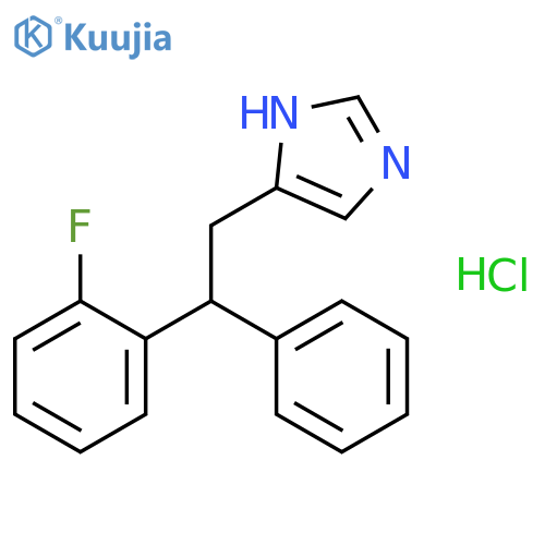 1H-Imidazole,5-[2-(2-fluorophenyl)-2-phenylethyl]-, hydrochloride (1:1) structure