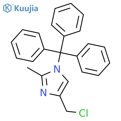 1H-Imidazole, 4-(chloromethyl)-2-methyl-1-(triphenylmethyl)- structure