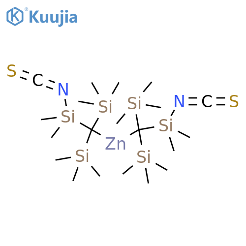 Zinc, bis[(isothiocyanatodimethylsilyl)bis(trimethylsilyl)methyl]- structure