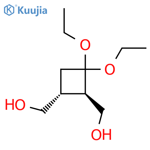 [(1R,2R)-3,3-Diethoxy-2-(hydroxymethyl)cyclobutyl]methanol structure